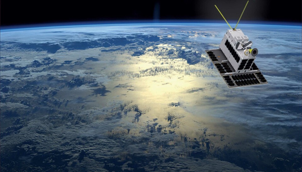 Den norske minisatelitten NorSat3 ble skutt opp i 2021 og inneholder AIS-mottager og navigasjonsradardetektor. Nå lanserer Kongsberg Gruppen tre nye satelitter med samme type instrumenter. Den norske minisatelitten NorSat3 ble skutt opp i 2021 og inneholder AIS-mottager og navigasjonsradardetektor. Nå lanserer Kongsberg Gruppen tre nye satelitter med samme type instrumenter.