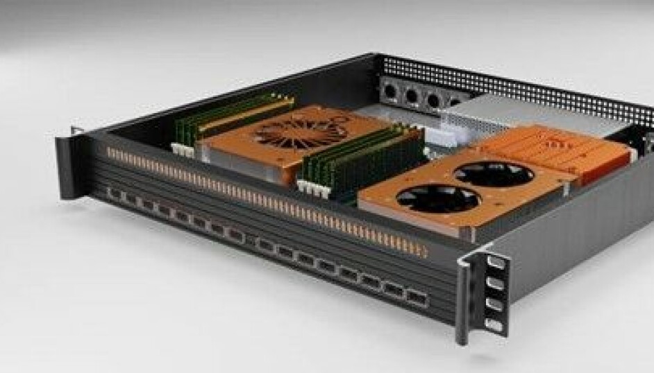 Kantserver med tre COM-HPC moduler for ekstreme sanntids arbeidsoppgaver