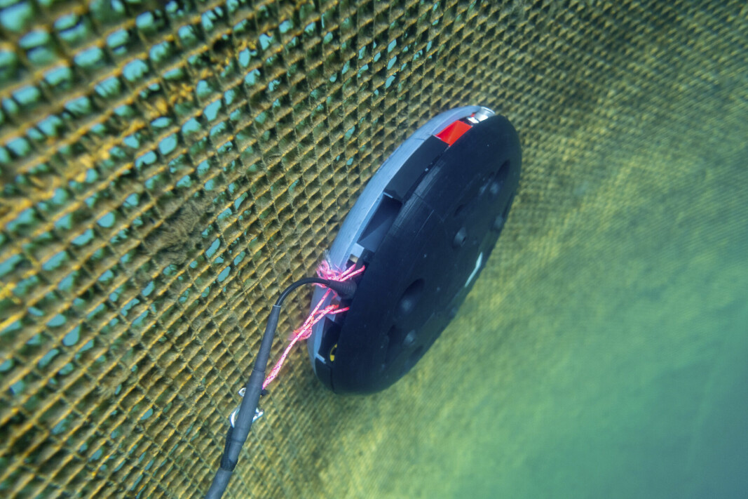 Prototype av den autonome undervannsdronen (AUV) Probot «flyr» fritt i laksemerden og er i stand til å både rengjøre noten, detektere hull og gjøre mange andre oppgaver – og «vet» til enhver tid hvor den befinner seg.