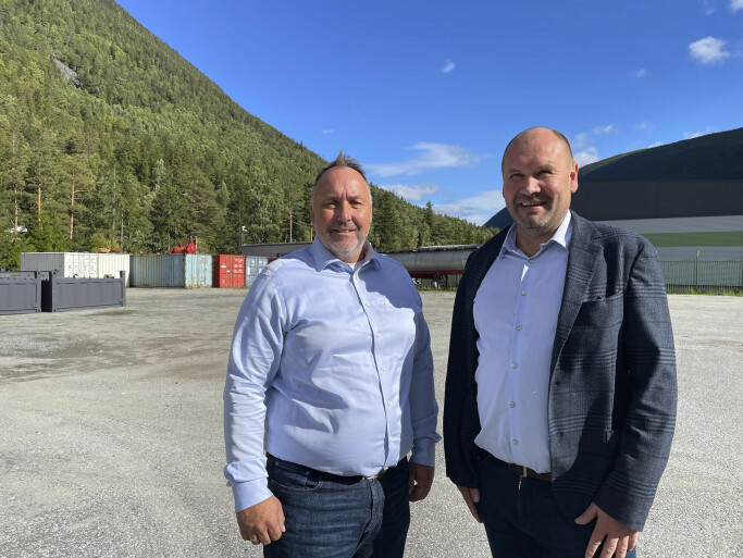 Teknologisjef Ole Sten Volland og administrerende direktør Tor Kristian Gyland, Green Mountain.