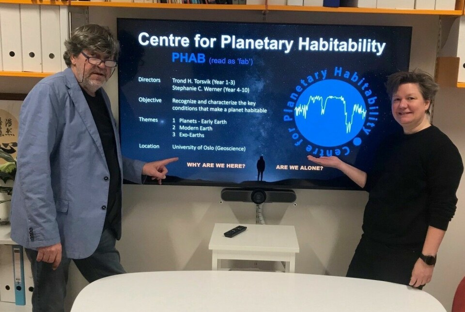 Trond Torsvik og Stephanie Werner skal lede Centre for Planetary Habitability.