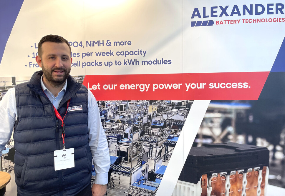 Mark Rutherford, administrerende direktør i Alexander Battery Technologies, satser stort på at selskapet skal bli en betydelig batterimodulprodusent i Europa.