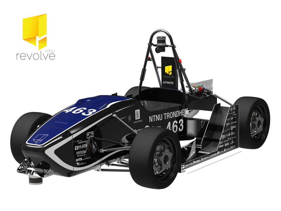 «Atmos» var i 2019 andre generasjon autonom racerbil fra Revolve. «Atmos» var i 2019 andre generasjon autonom racerbil fra Revolve.
