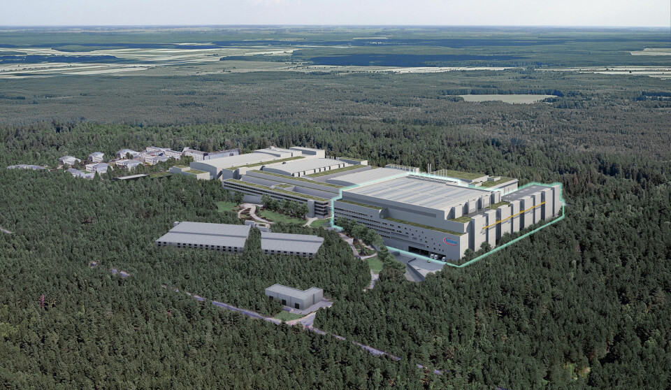 Infineons planlagte smartkraftfabrikk i Dresden, Tyskland.