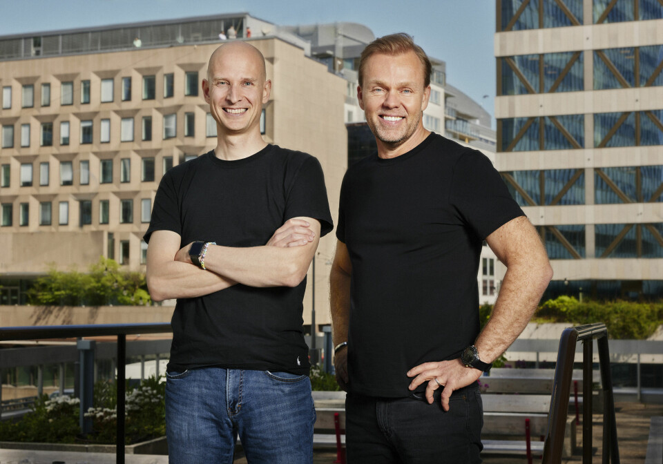 Edgeir Aksnes, administrerende direktør og medgründer i Tibber og Stefan Jansson, administrerende direktør og medgründer i Polarium.