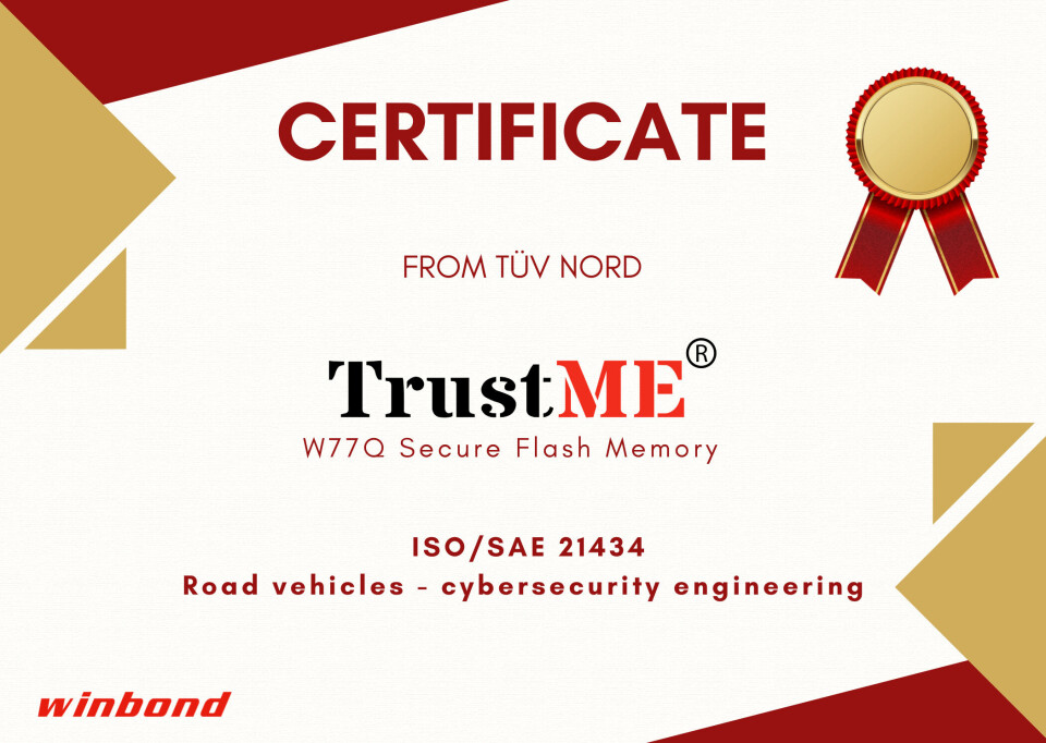 ISO/SAE 21434-sertifisert Flash