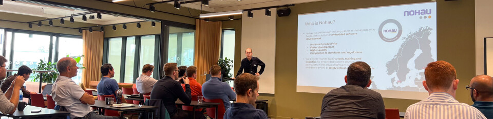 Joakim Nilsson presenterte svenske Nohau sine verktøy, som også er velegnet for å utvikle og feilsøke applikasjoner innen AI/ML. Joakim Nilsson presenterte svenske Nohau sine verktøy, som også er velegnet for å utvikle og feilsøke applikasjoner innen AI/ML.