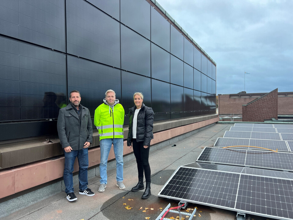 Kim Olsen, BlueTec, Thomas Abrahamsen, Sandefjord Kommun og Hanne Torp Nilsen, Gard Automation. Kim Olsen, BlueTec, Thomas Abrahamsen, Sandefjord Kommun og Hanne Torp Nilsen, Gard Automation.