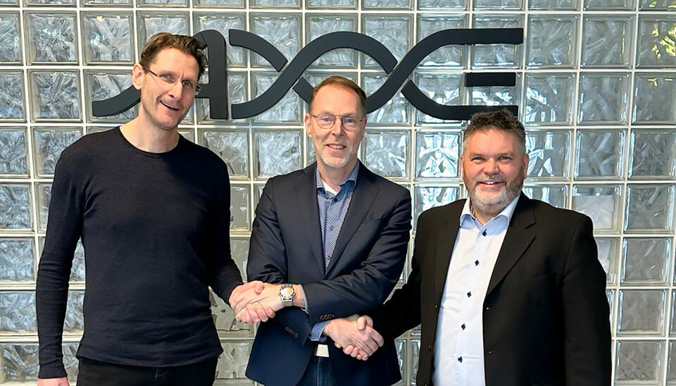 Fra venstre Øystein Back CEO AXXE AS, Fredrik Berghel CEO Inission AB og Erik Dragset CEO Inission Løkken AS.