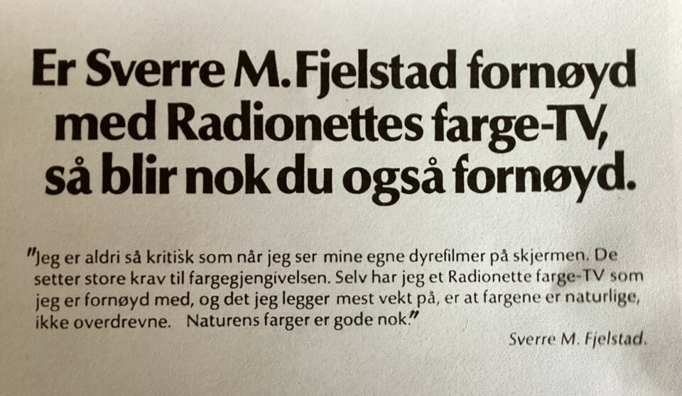 Da Sverre M. Fjeldstad stilte opp for Radionette