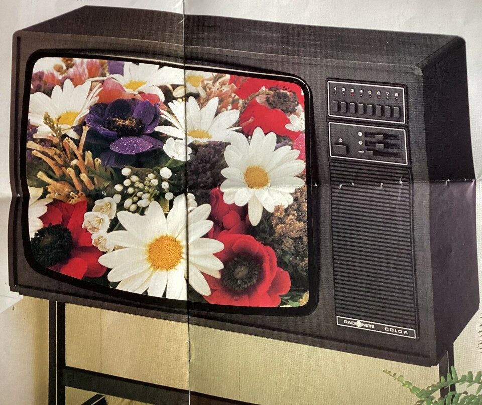 Radionette fargeTV, CM 7. Fra brosjyre.