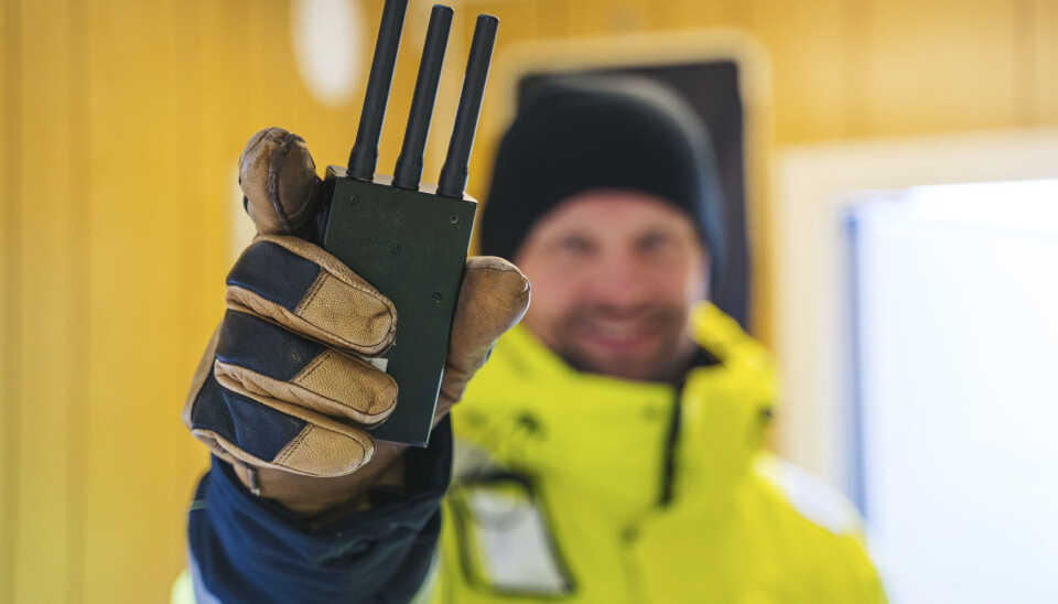 Jammer konfiskert av Nasjonal kommunikasjonsmyndighet i bruk under Jammetest.