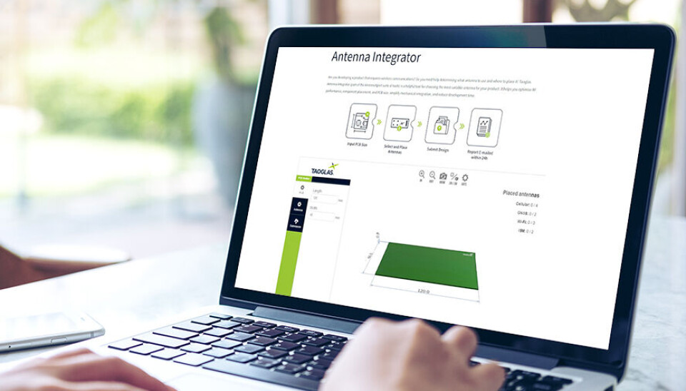 Taoglas Antenna Integrator, en del av AntennaXpert-verktøypakken, er et verktøy som sender brukere en digitalt veiledet antenneplasseringsrapport innen 24 timer.