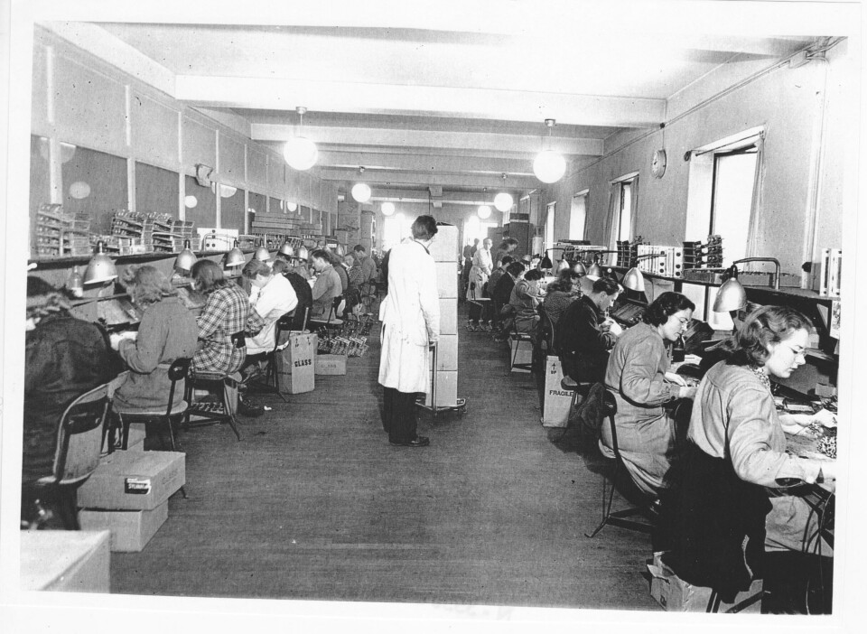 Radionettefabrikken 1946.