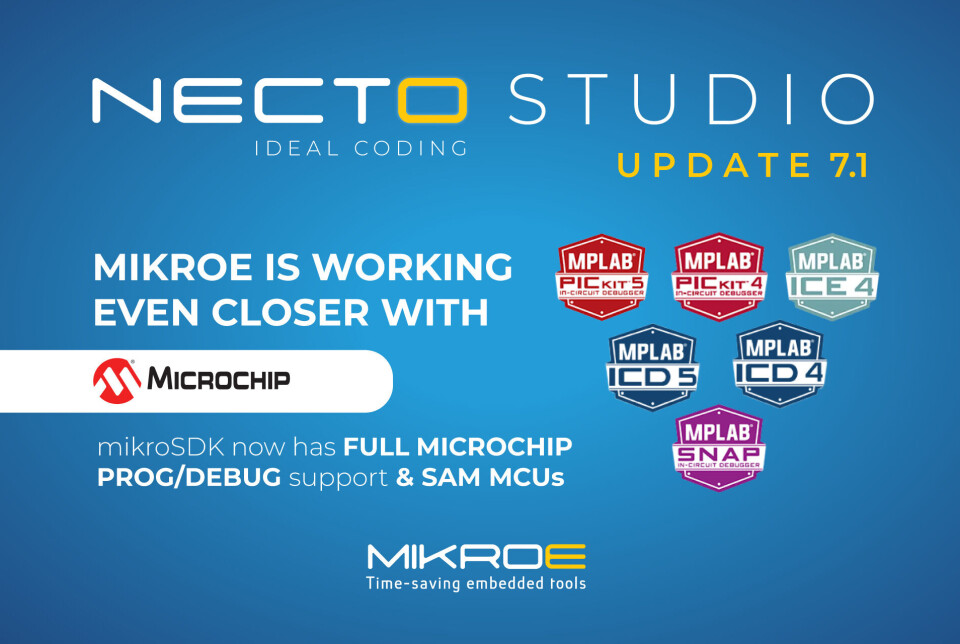 NECTO Studio utvider Microchip-støtte