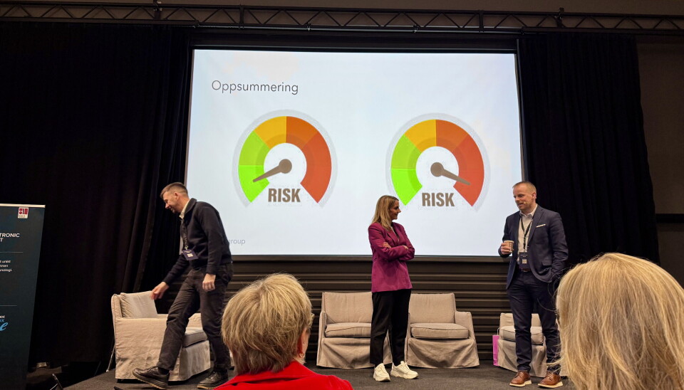 Før og nå: En god illustrasjon på tema under EC-konferansen forrige uke.