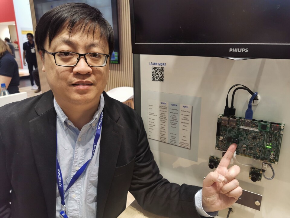 RZ/V2N har en AI-inferensytelse på 4 til 15 TOPS , og kan fungere helt greit uten kjøleflens, ifølge produktspesialist Kun Fang i Renesas.
