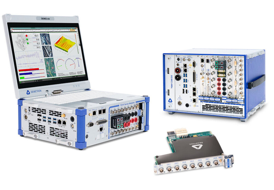 Et glimt fra produktutvalget til Dewetron.
