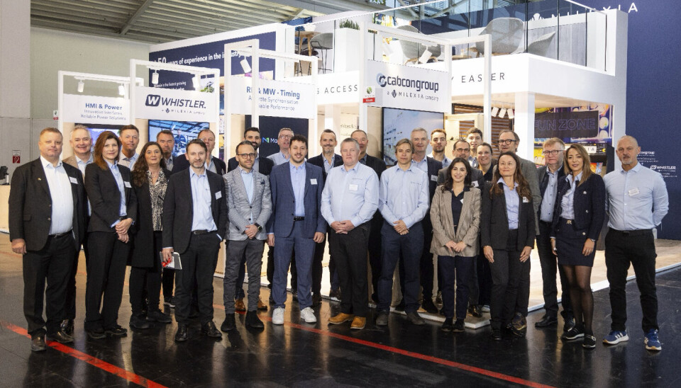 Milexia Group-teamet på Electronica 2024, München, Tyskland (første messe som Milexia Nordics).