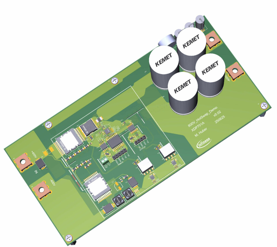 Referansedesign for hot-swap-kontroller i høyspenningssystemer.