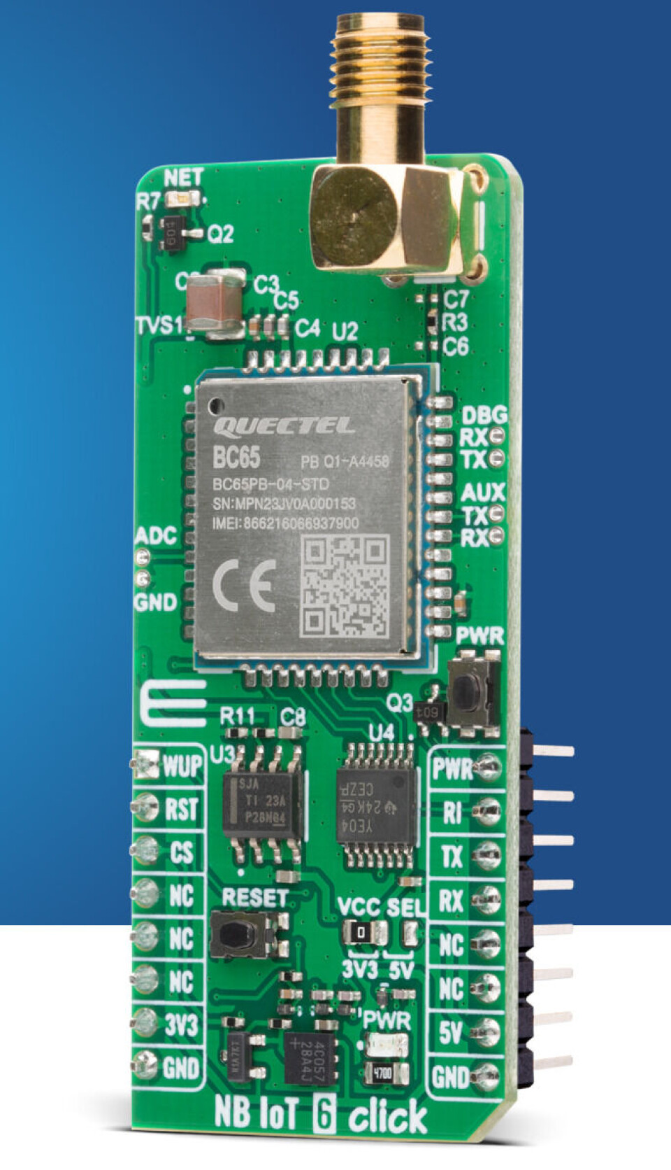Click-modul på tvers av NB IoT-nett