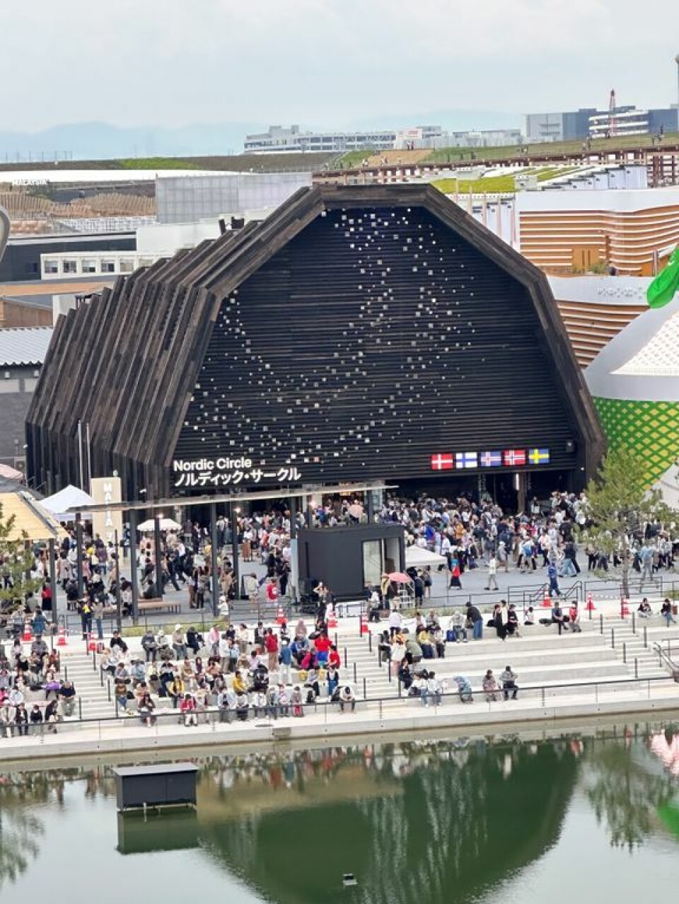 Den nordiske paviljongen under Expo 2025 i Japan.