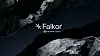 Falkor-logoen vises over en mørk bakgrunn med steinformasjoner.